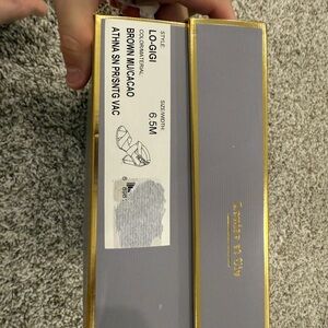 Women's Louise et Cie 'Gigi' Snakeskin Brown Leather Platform Heels 6.5 M Chunky